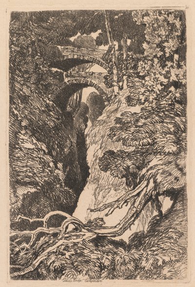 Teufelsbrücke, Cardiganshire von John Sell Cotman