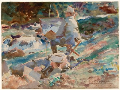 Ein Künstler an seiner Staffelei von John Singer Sargent