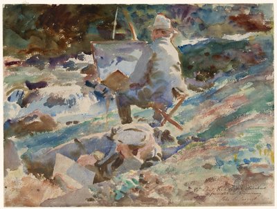 Ein Künstler an seiner Staffelei von John Singer Sargent
