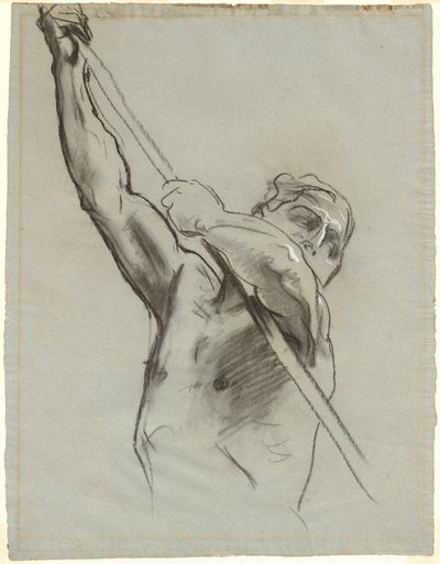 Männlicher Torso mit Stange von John Singer Sargent