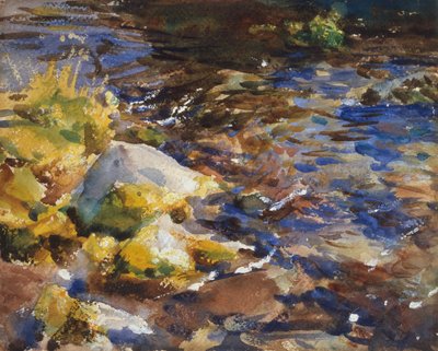 Reflexionen: Felsen und Wasser von John Singer Sargent