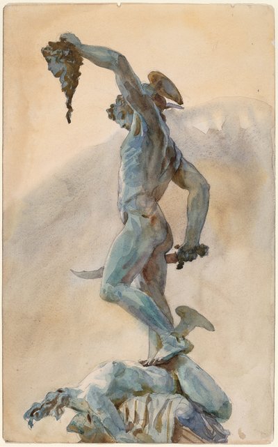 Skizze von Cellinis Perseus von John Singer Sargent