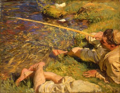 Val d"Aosta: Ein Mann beim Angeln, ca. 1907 von John Singer Sargent
