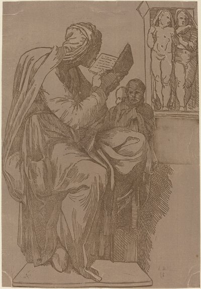 Eine Sibylle liest von John Skippe after Michelangelo