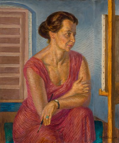 Helen am Staffelei von John French Sloan