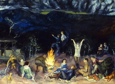 Picknick auf dem Grat von John French Sloan