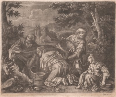 Frau melkt eine Ziege von John Smith