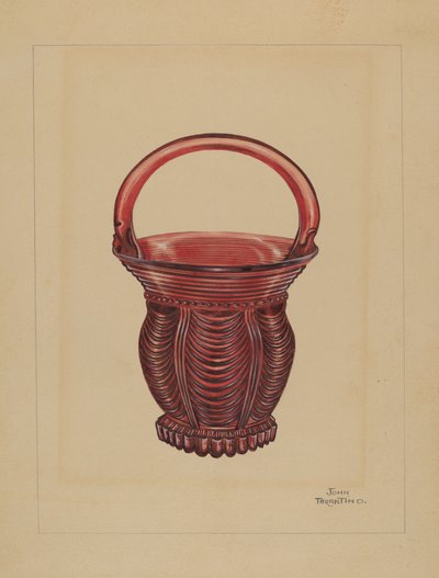 Ornamentaler kleiner Korb, ca. 1936 von John Tarantino