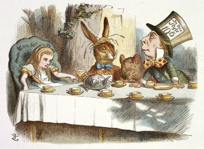 Die Teeparty des verrückten Hutmachers von John Tenniel