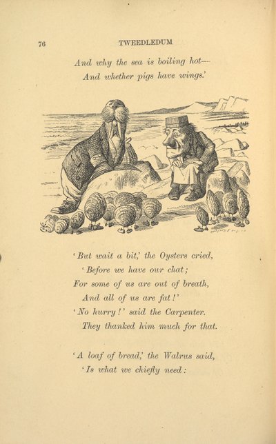 Das Walross und der Zimmermann mit Austern von John Tenniel