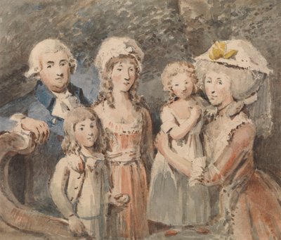 James Boswell und seine Familie von John Thomas Smith
