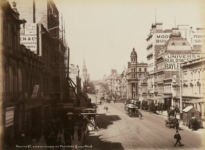 Collins Street, Melbourne, ca. 1880 von John W. Lindt