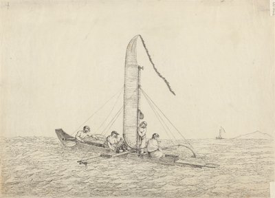 Ein Segelkanu von Otaheite von John Webber