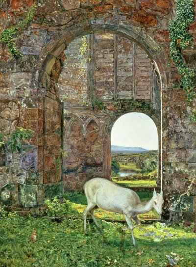 Die weiße Hirschkuh von Rylstone von John William Inchbold