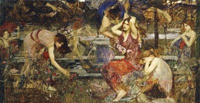 Flora und die Zephyre von John William Waterhouse