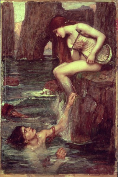 Die Sirene, ca. 1900 von John William Waterhouse