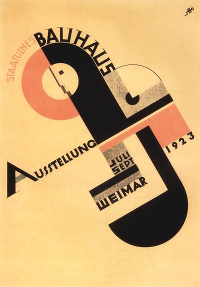 Bauhaus-Ausstellung. Postkarte, 1923 von Joost Schmidt