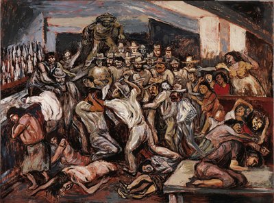 Streit in einem Kabarett, 1944 von José Clemente Orozco