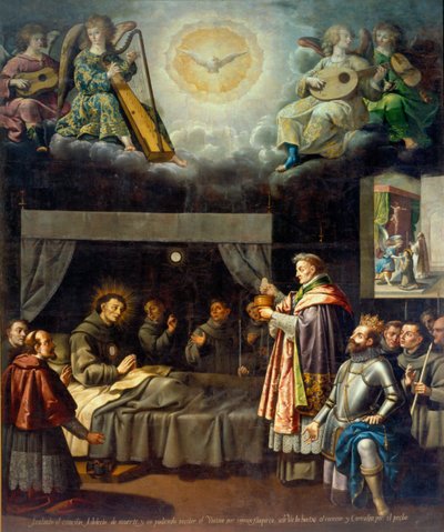 Die letzte Kommunion des Heiligen Bonaventura von José Juárez