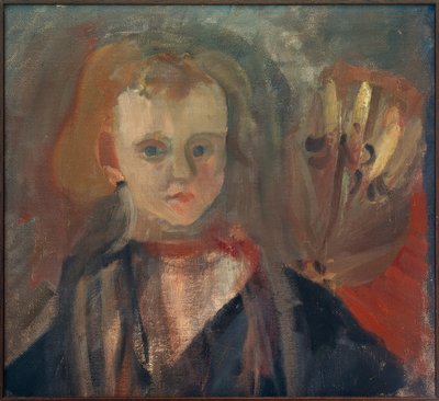 Kinderbildnis mit Blüte von Josef Alfons Wirth