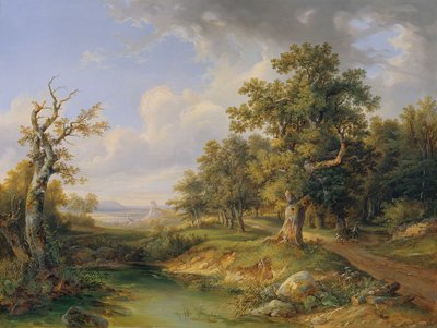 Waldpartie bei Mödling von Josef Altenkopf