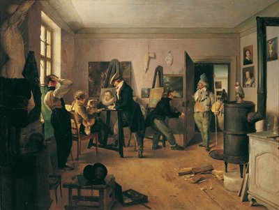 Das Scholarenzimmer von Josef Danhauser