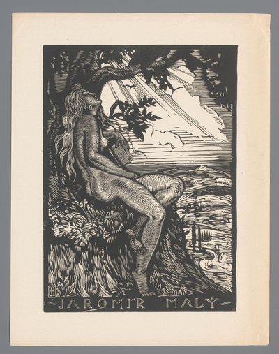 Ex libris von Jaromír Malý von Josef Hodek