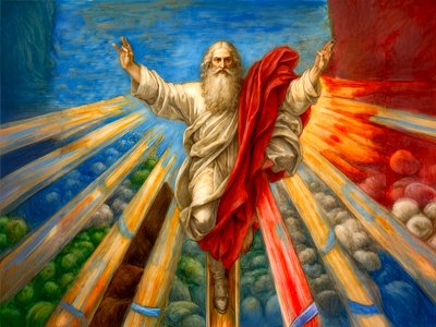 A1_Genesis_01-Schöpfung des Lichts von Josef Johann Michel