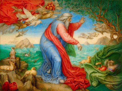 A1_Genesis_05-Schöpfung der Vögel und Meereslebewesen von Josef Johann Michel