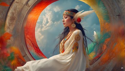 Dreamcore-atemlos zeitlos_native american-05 von Josef Johann Michel