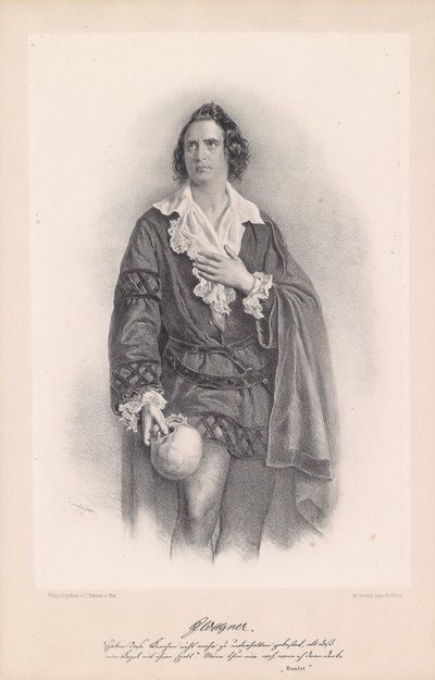 Joseph Wagner als Hamlet von Josef Kriehuber