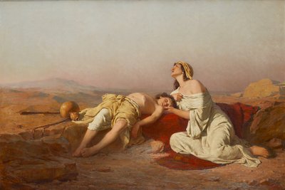 Hagar und Ismael in der Wüste von Josef Straka