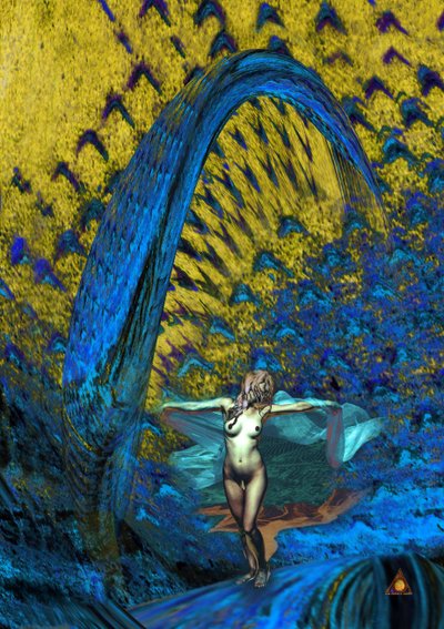 Blaue Bogen von Joseph Angilella Auquier