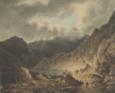 Sturm über einem See, 1800-1811 von Joseph Barber.