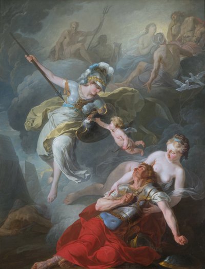 Schlacht von Minerva gegen Mars, 1771 von Joseph Benoît Suvée