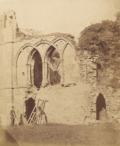 Easby Abbey. Das Refektorium, 1850er Jahre von Joseph Cundall