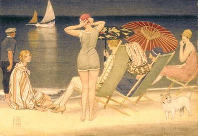 Sonnenschirme, 1929 von Joseph Edward Southall