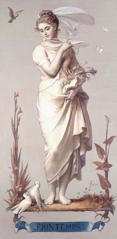 Die vier Jahreszeiten - Frühling, 1873-74 von Joseph Felon