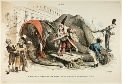 Ein schwerer Fall von Konsum, aus Puck von Joseph Keppler