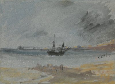 Schiff auf Grund in Brighton von Joseph Mallord William Turner