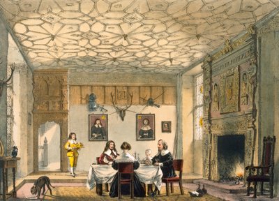 Mittelalterliches Familienessen, Wakehurst Place, Surrey, ca. 1600 von Joseph Nash