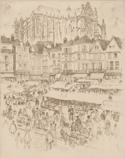 La Place, Beauvais von Joseph Pennell