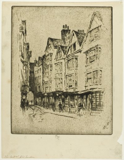 Das letzte alte London, Cloth Fair von Joseph Pennell