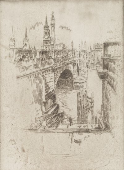 London Bridge Stufen von Joseph Pennell