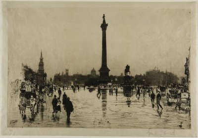 Nelson-Denkmal, Trafalgar Square, London von Joseph Pennell