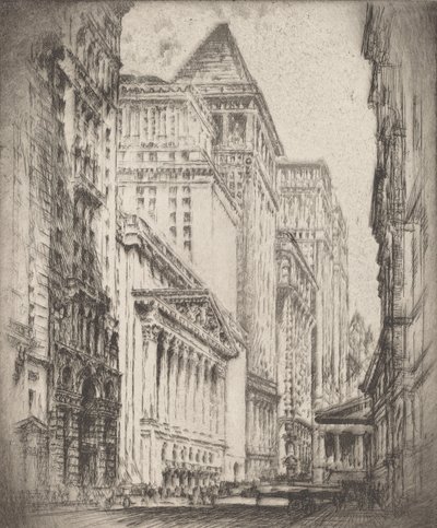 New Yorker Börse von Joseph Pennell