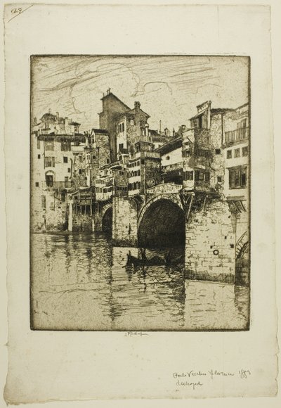 Ponte Vecchio, Florenz von Joseph Pennell