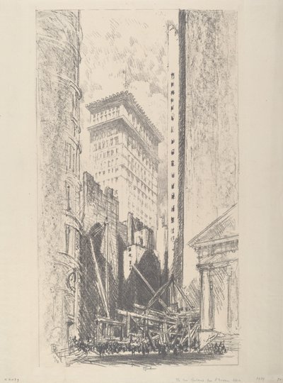 Broad Street wiederaufbauen von Joseph Pennell