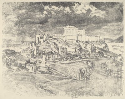 Sturm hinter der Akropolis von Joseph Pennell