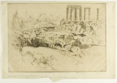 Tempel des Jupiter, Athen von Joseph Pennell